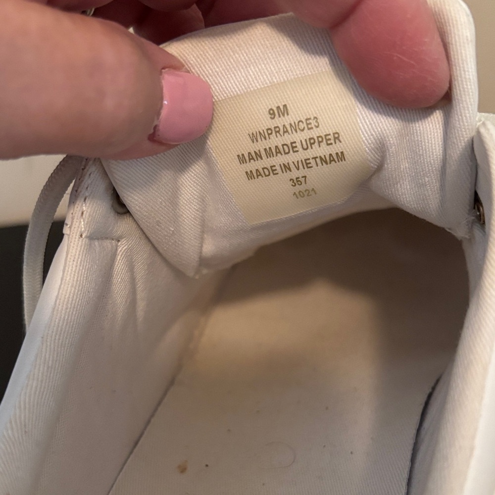 Nine West White Sneakers with Pearl and Gold Details - Picture 6 of 6